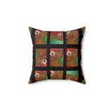 Eye See You | Faux Suede Square Pillow