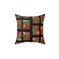 Eye See You | Faux Suede Square Pillow