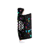 Black Confetti | Hooded Blanket