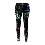 Black Confetti Women's Leggings (Front view illustration)