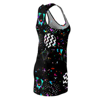 Black Confetti | Women's Cut & Sew Racerback Dress