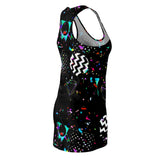 Black Confetti | Women's Cut & Sew Racerback Dress