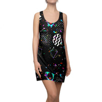 Black Confetti | Women's Cut & Sew Racerback Dress