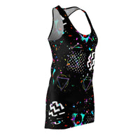 Black Confetti | Women's Cut & Sew Racerback Dress