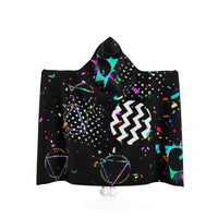 Black Confetti | Hooded Blanket