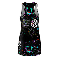 Black Confetti | Women's Cut & Sew Racerback Dress