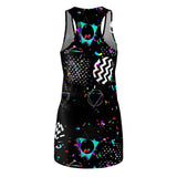 Black Confetti | Women's Cut & Sew Racerback Dress
