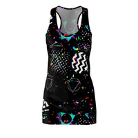 Black Confetti | Women's Cut & Sew Racerback Dress