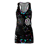 Black Confetti | Women's Cut & Sew Racerback Dress
