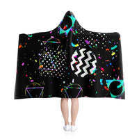 Black Confetti | Hooded Blanket