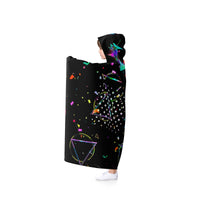 Black Confetti | Hooded Blanket